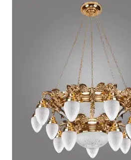 Svietidlá Kemar OW150 - Luster OURO EAGLE 15xE27/60W/230V + 6xE27/100W/230V OW150