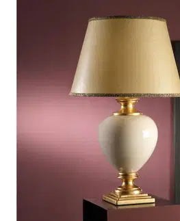 Lampy ONLI - Stolná lampa AMADEUS 1xE27/15W/230V 72 cm béžová/zlatá 225/GA