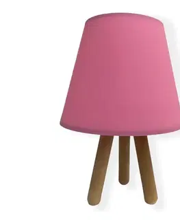 Lampy  Stolná lampa WOOD 1xE27/60W/230V ružová 390FLH1711