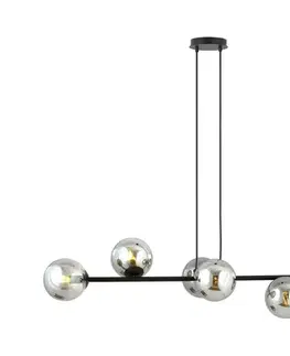 Svietidlá EMIBIG Luster na lanku ROSSI 6xE14/10W/230V čierna/šedá 875/6