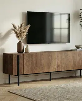 TV stolíky SUXES TV stolík na nožičkách, dub Kafkas/čierna