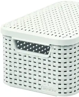 Boxy na skladovanie CURVER - Úložný box 14 x 19 x 29cm STYLE S, krémový, umelá hmota