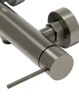 Kúpeľňové batérie Sprchová batéria SAT Aurum bez sprchového setu 150 mm brúsený gun metal SATBAUR268BGM SATBAUR268BGM