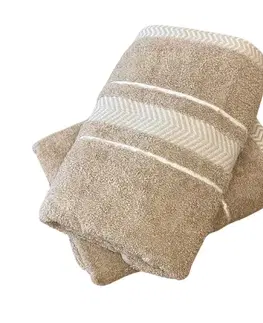 Uteráky Sada 4 kusov Monako hnedej osušky 70x140cm a uterákov 50x90cm TiaHome