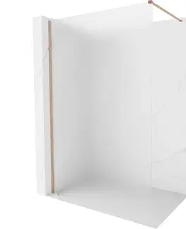Sprchové dvere MEXEN/S - Kyoto-X Sprchová zástena WALK-IN 70 x 200, dekor 10 mm, meď kartáčovaná 800-070-101-65-30-X