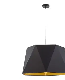 Svietidlá  Luster na lanku IVO 1xE27/25W/230V čierna/zlatá 3129