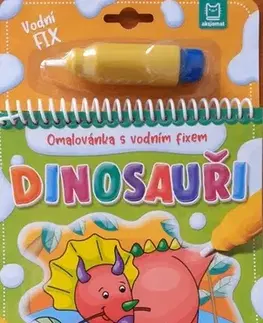 Nalepovačky, vystrihovačky, skladačky Omalovánka s vodním fixem: Dinosauři