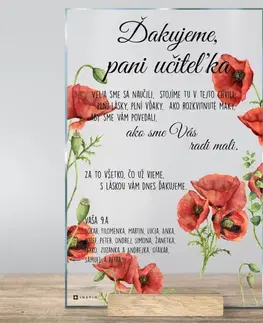 Tabuľky s venovaním (darčeky) Dar pre učiteľa a učiteľku ku koncu školského roka ako poďakovanie