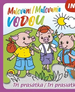 Nalepovačky, vystrihovačky, skladačky Malování / Maľovanie vodou – Tři prasátka