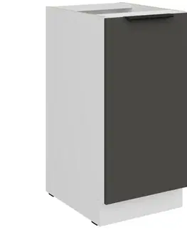 Kuchynské skrinky stojace Kuchynská skrinka Aria-Gr/Wh Anti Fingerprint 40d 1f Bb