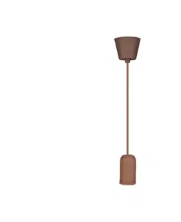 Predlžovacie káble  Napájací kábel 1xE27/60W/230V betón/hnedá 3749