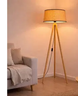 Lampy BRILAGI - LED stojacia lampa CERIA 1xE27/60W/230V priemer 35 cm béžová EG781083+AS0463