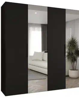 Šatníkové skrine Skriňa Marbella II 250 čierna