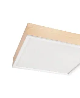 Svietidlá  Stropné svietidlo NATURAL SQUARE 4xE27/15W/230V 48x48 cm borovica/biela LD-PD-9.6/SOSNA/BIAŁY