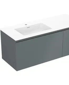 Kúpeľňový nábytok MEXEN/S - Orio kúpeľňová skrinka 120 cm s umývadlom Otis ľavá, 1S, 1D, grafit mat/biela mat 91A13-12047-3-BBFF66-W18L01