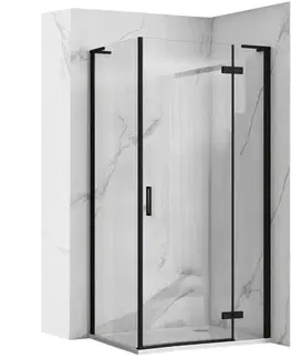Sprchovacie kúty REA/S - Sprchová kabína Hugo Black 80x90 KPL-45221