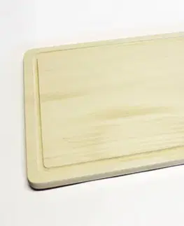 Lopáre a dosky na krájanie MAKRO - Doska kuchynská s drážkou 43x25cm, drevená