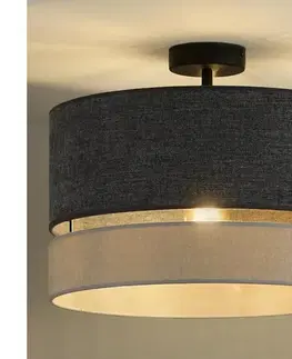Svietidlá  - Prisadený luster DOUBLE 1xE27/15W/230V pr. 40 cm šedá 604628