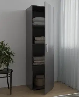 Kancelárske skrine KONDELA Romer New Typ 1 1D policová skriňa grafit