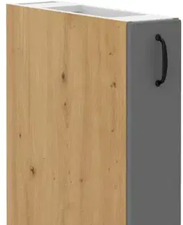 Kuchynské skrinky STELLA 15 D dolná skrinka, stredne šedá/dub Artisan