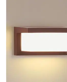 Svietidlá BRILAGI - LED RGBW Vonkajšie nástenné svietidlo BRICKY 1xE27/12W/230V hnedá IP54 BG3049+AI0819