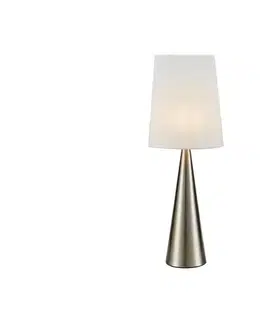Lampy Markslöjd 108624 - Stolná lampa CONUS 1xE14/40W/230V biela/matný chróm 108624