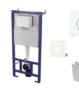 Záchody Cenově zvýhodněný závěsný WC set SAT do lehkých stěn / předstěnová montáž + WC SAT Brevis SIKOSSBR76K SIKOSSBR76K