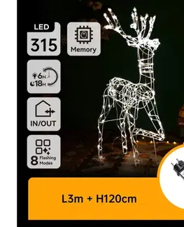 Vianočné dekorácie  B.V.  - LED vonkajšia vianočná dekorácia LED/3,6W/31/230V 2700K 120cm IP44 sob B10303K6M