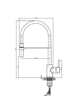 Kuchynské drezy INVENA INVENA - Drezová batéria CHAMELEON, biela BZ-29-L02-C