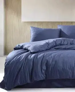 Obliečky Obliečky damaškové Navy modrá 200x140cm+90x70cm TiaHome