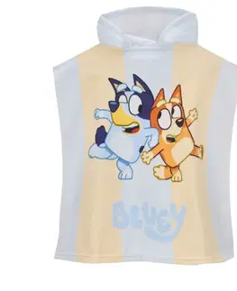 Osušky pre bábätká Detské pončo mikrovlákno Bluey 50x100cm Faro Tiahome