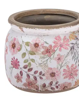 Kvetináče a truhlíky Keramický obal na kvetináč Vintage florist, 15,5 x 13 cm