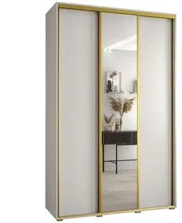 Šatníkové skrine Skriňa 45 Canaris 3 150 biela/gold
