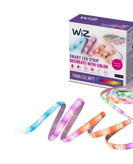 LED osvetlenie WiZ - RGBIC LED stmievateľný pásik 10 m, 21 W, 230 V, 2700–6500 K, Wi‑Fi 8720169077683