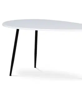 Konferenčné stolíky Odkladací stolík 100 x 60 cm, biela, L