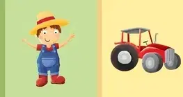 Leporelá, krabičky, puzzle knihy Dětská knížka Farmář Traktor