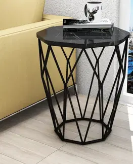 Konferenčné stolíky Príručný stolík / Odkladací stolík Sofya - Black Marble