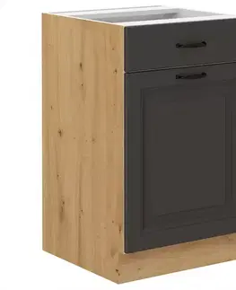 Kuchynské skrinky stojace Kuchynská skrinka STILO grafit mat/artisan 50d 1f 1s bb