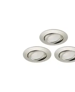 Svietidlá Brilo - SADA 3x LED Stm. kúpeľňové podhľadové svietidlo LED/5W/230V IP23 8309-032