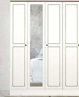 Šatníkové skrine RAVEN 5D šatníková skriňa, biela