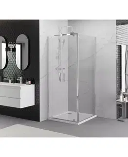 Sprchovacie kúty MEXEN/S - Exo sprchovací kút dvere krídlové 100 x 100, transparent, chróm 8182-100-100-01-00