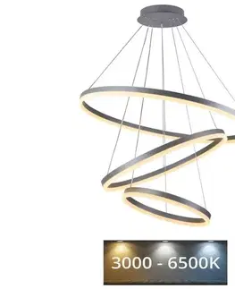 Svietidlá  LED Stmievateľný luster na lanku LED/125W/230V 3000-6500K + diaľkové ovládanie J4313/S