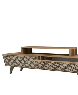 TV stolíky TV stolík City - Walnut, Cream