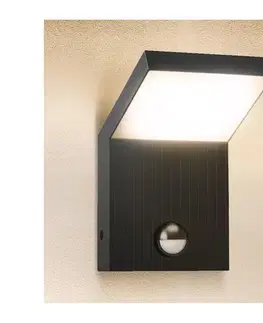 Záhradné lampy BRILAGI - LED vonkajšie nástenné svietidlo so senzorom RIANO LED/8W/230V antracit WO-HR60143-OEM-ANT