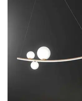 Svietidlá Ondaluce - Stmieva­teľný LED závesný luster ALTALENA LED/48W/230V zlatá/biela SO.ALTALENA/ORO