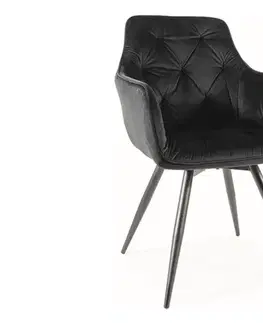 Stoličky Otočné jedálenské kreslo MANGO VELVET Signal