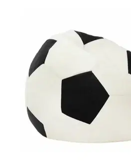 Sedacie vaky a kocky Sedací vak malá bielo čierna futbalová lopta TiaHome