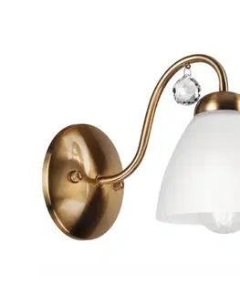 Svietidlá  Nástenná lampa MIRANDA 1xE27/60W/230V zlatá KM 1.150/PATYNA