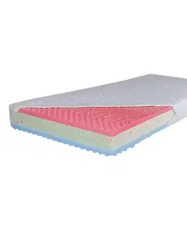 Matrace KONDELA Vacom obojstranný penový matrac 80x200 cm biela
