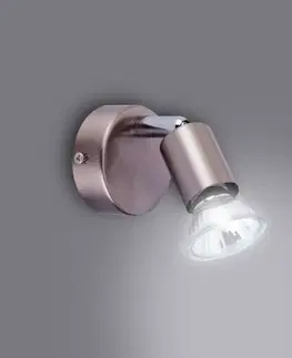 Lampy do obývačky Nástenné bodové svietidlo GU1001J-1R Saténový chróm K1